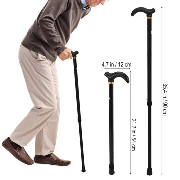 Premium Adjustable Walking Stick Cane – 2-Section Anti-Skid, Anti-Shock Crutch for Seniors, Lightweight Aluminum Alloy, Non-Slip Rubber Base, Adjustable Height 75-90cm for Hiking and Daily Support - StrengthXPhysiotherapy