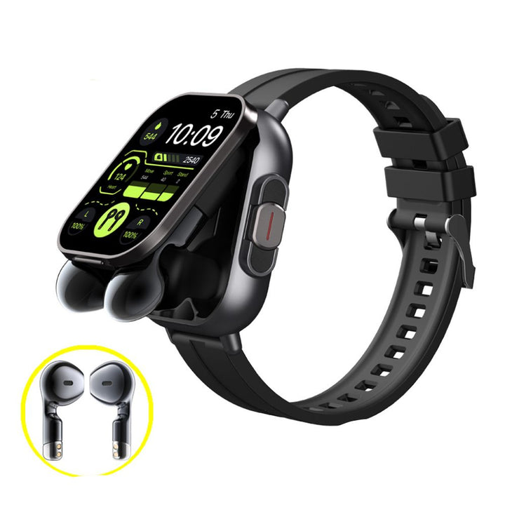 High Quality GPS Smartwatch with 2-in-1 TWS Earbuds – Bluetooth Call, Heart Rate, Blood Pressure & Health Monitoring, 