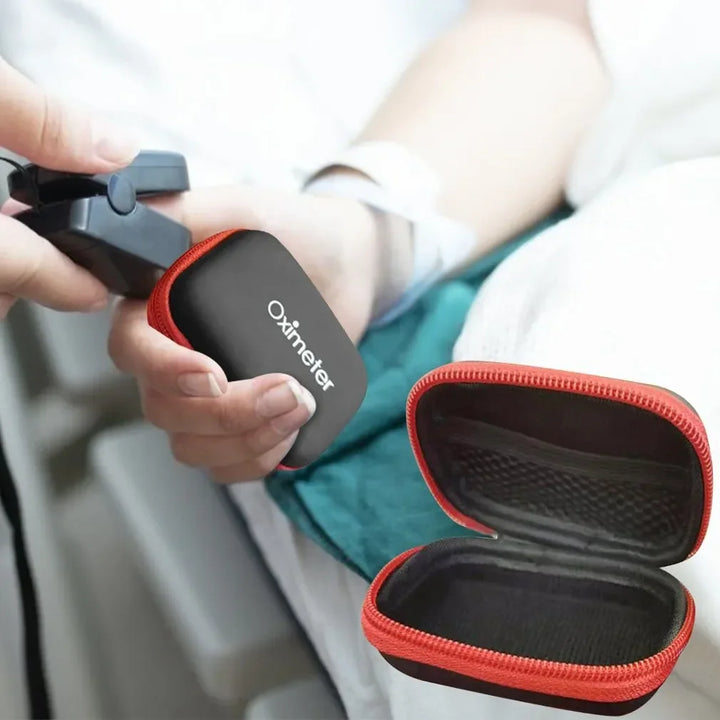 High Quality EVA Pulse Oximeter Carrying Case – Portable Water-Resistant Storage Bag for SpO2 Monitor, Earphones, Data Cable,