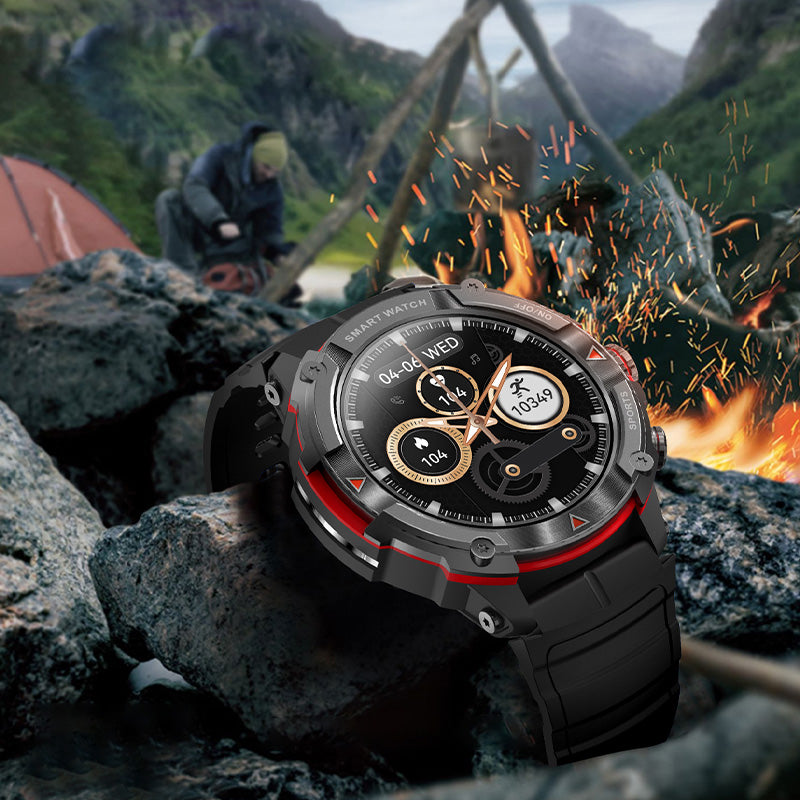 Premium Military-Grade Smartwatch for Men – 1.43'' AMOLED Display, Bluetooth Calling, Waterproof, Fitness Tracker, 420mAh 