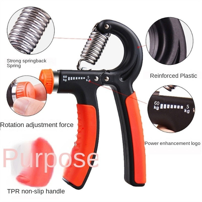 Premium Adjustable Grip Strengthener 5-60KG - Unisex Hand Exerciser & Finger Trainer for Strength Training, Rehabilitation