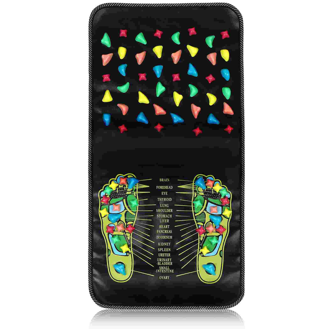 High-Quality Foot Massage Mat, 35x35cm Acupressure Pebble Yoga Mat for Body Pain Relief, Toe Pressure, Health & Fitness, 