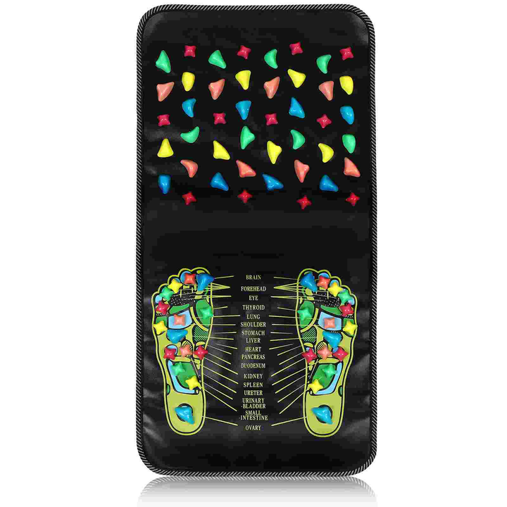 High-Quality Foot Massage Mat, 35x35cm Acupressure Pebble Yoga Mat for Body Pain Relief, Toe Pressure, Health & Fitness, 