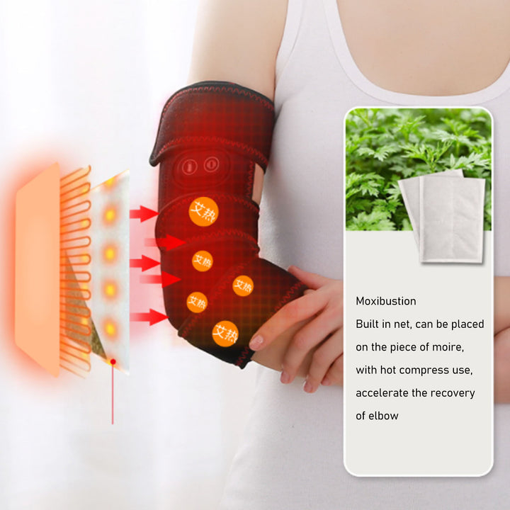 Premium Electric Heating Arm Pad | 3-Mode Massage Wrap with Dual Vibration Motors for Arm, Elbow & Wrist Relief | Adjustable 