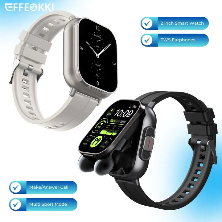 High Quality GPS Smartwatch with 2-in-1 TWS Earbuds – Bluetooth Call, Heart Rate, Blood Pressure & Health Monitoring, 