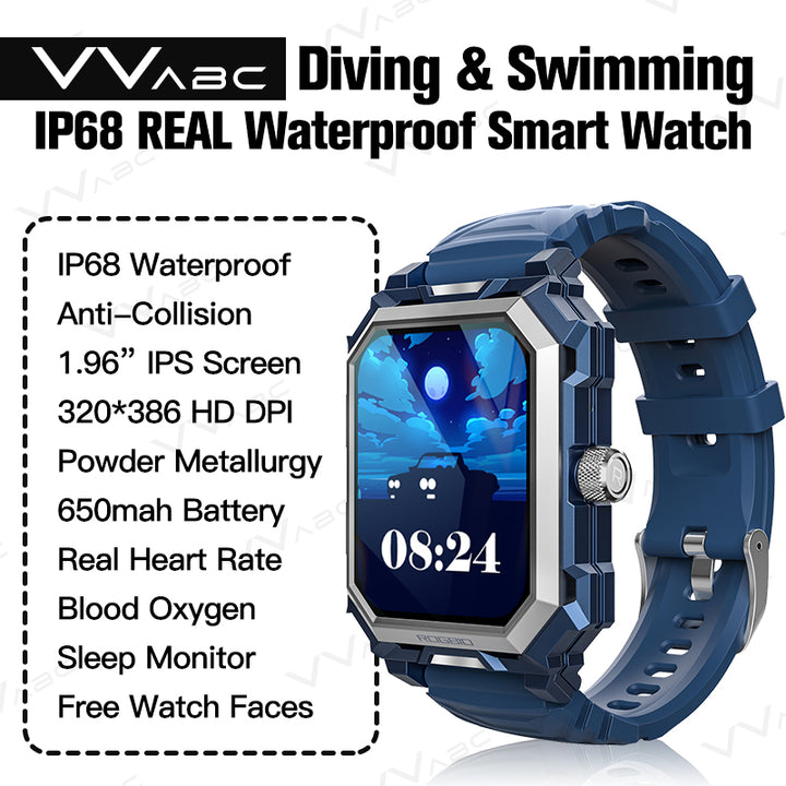 Premium Waterproof Smartwatch for Men & Women – 1.47" AMOLED Display, 70 Sports Modes, Heart Rate & Blood Pressure Monitor,