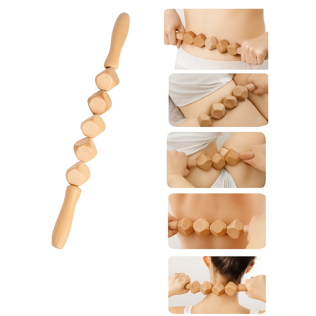 Premium Wooden Therapy Massage Tools – Complete Set for Body Shaping, Anti-Cellulite, Lymphatic Drainage, and Waist Sculpting, Ergonomic Design for Professional and Home Use - StrengthXPhysiotherapy