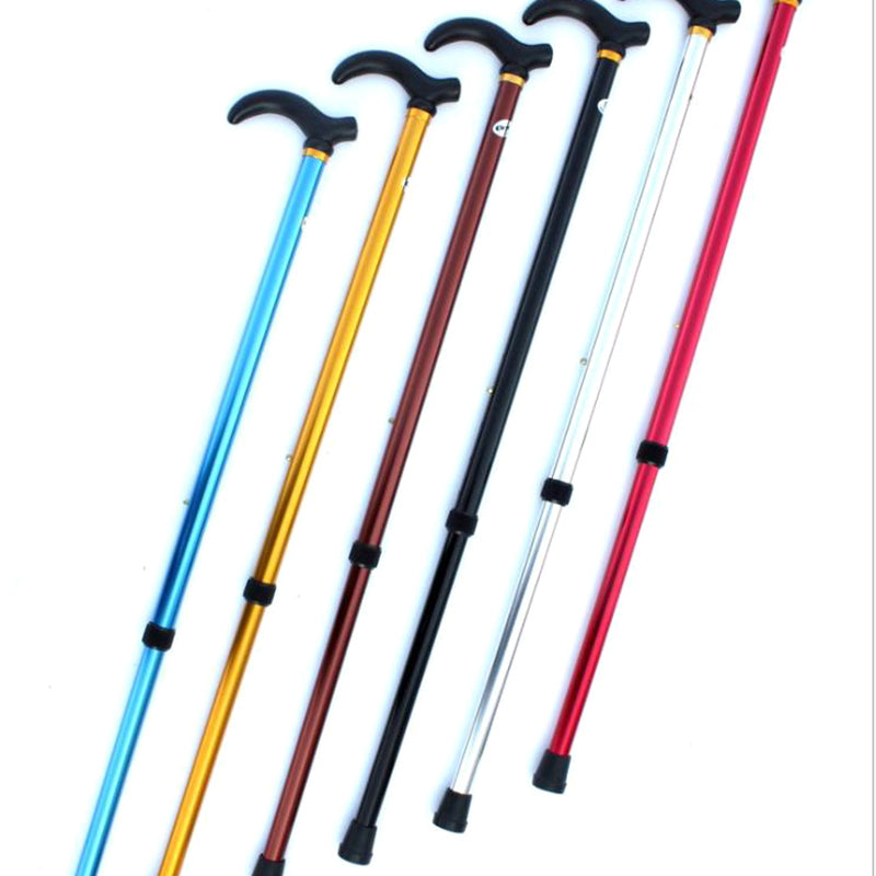 Premium Adjustable Walking Stick Cane – 2-Section Anti-Skid, Anti-Shock Crutch for Seniors, Lightweight Aluminum Alloy,