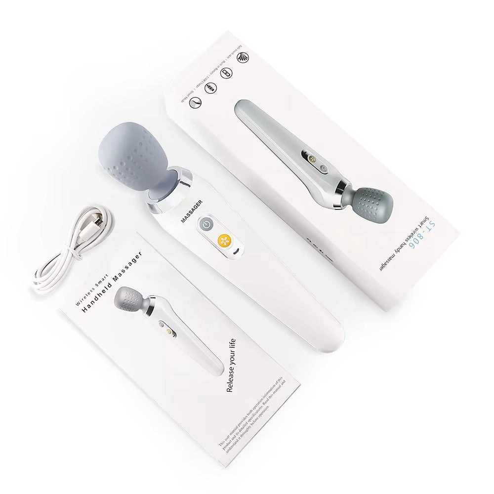 Premium USB Handheld Electric Massager – High Frequency Vibration Wand for Neck, Back, and Muscle Pain Relief, Deep Tissue Massage Machine with 5 Modes, Cordless Design, and Therapeutic Relief - StrengthXPhysiotherapy