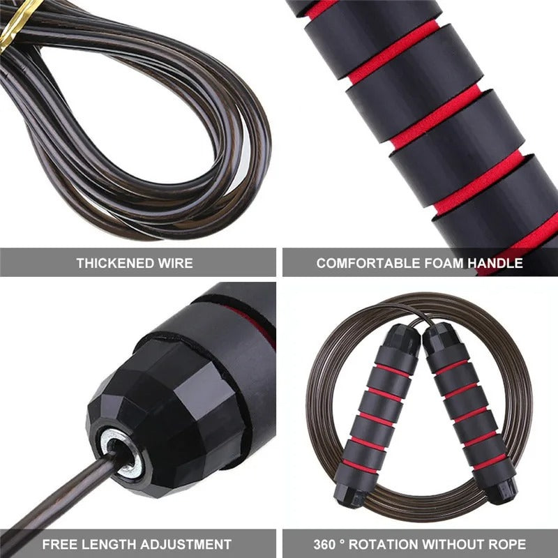 High-Quality Tangle-Free Jump Rope with Ball Bearings – Adjustable 3m Speed Cable Skipping Rope for Gym, Cardio, and Cross