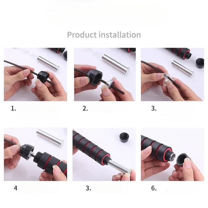 High-Quality Tangle-Free Jump Rope with Ball Bearings – Adjustable 3m Speed Cable Skipping Rope for Gym, Cardio, and Cross Training, Steel Wire with PVC Coating, Non-Slip EVA Handles, Ideal for Fitness, Weight Loss, and Boxing