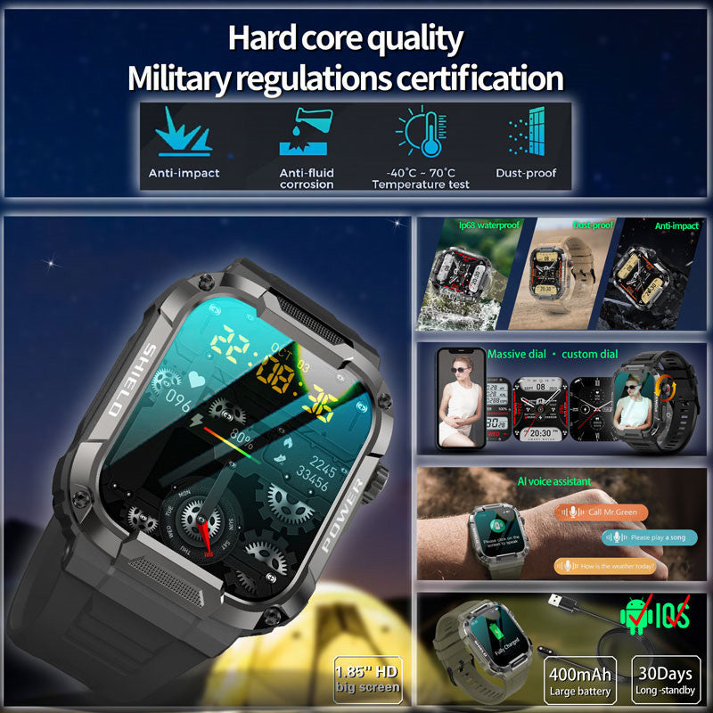 Premium 2024 Smartwatch with Earphones – Bluetooth Call, GPS Tracker, Heart Rate Monitor, Music Playback, Fitness Tracker, 