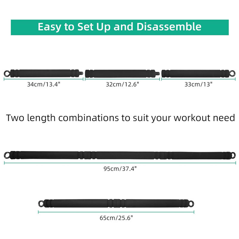 Premium Pilates Bar – Portable Resistance Yoga Stick for Full-Body Workout, Non-Slip Design, Adjustable Length,
