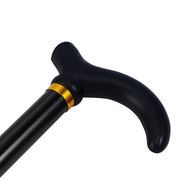 Premium Adjustable Walking Cane – Folding Elderly Cane with Non-Slip Rubber Foot Pads, Comfortable Macromolecule Handle, 