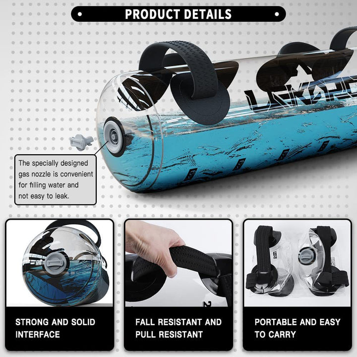 Premium Aqua Bag – Portable Inflatable Water Weightlifting Bag for Home Gym, Fitness, & Bodybuilding – Adjustable Resistance 