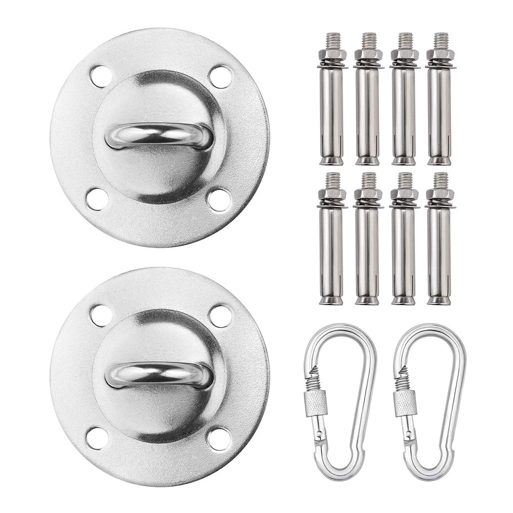 Premium Battle Rope Anchor Kit – Heavy Duty Stainless Steel Wall & Ceiling Mount Bracket for Suspension Straps, Yoga Hammocks