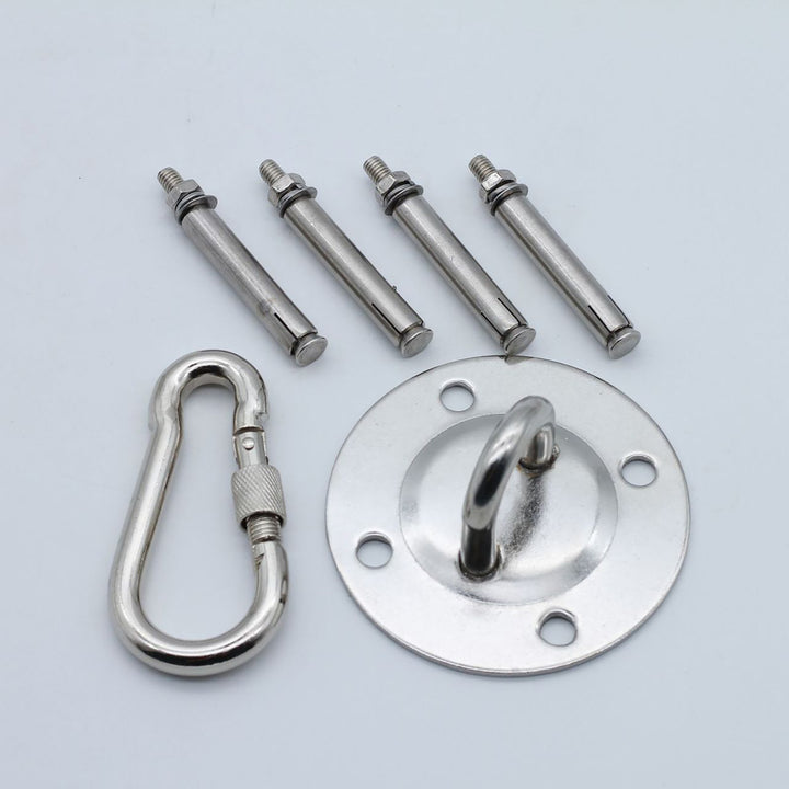 Premium Battle Rope Anchor Kit – Heavy Duty Stainless Steel Wall & Ceiling Mount Bracket for Suspension Straps, Yoga Hammocks