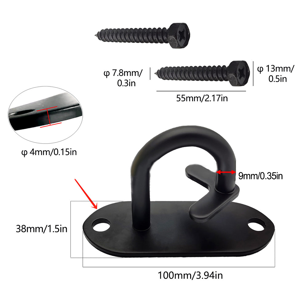 Premium Battle Rope Anchor Kit – Heavy Duty Ti Steel Wall Mount for Resistance Bands & Fitness Accessories – Anti-Rust, 