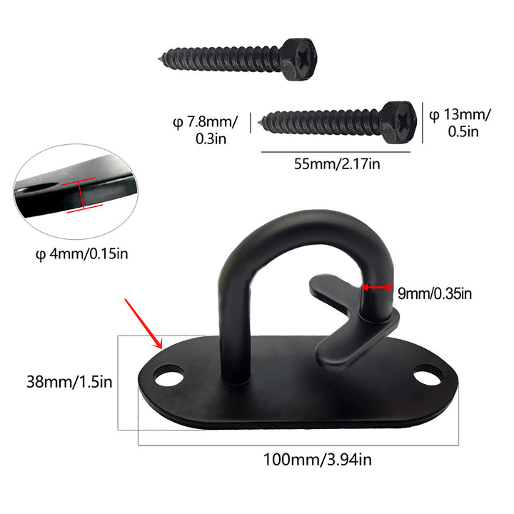 Premium Battle Rope Anchor Kit – Heavy Duty Ti Steel Wall Mount for Resistance Bands & Fitness Accessories – Anti-Rust, 