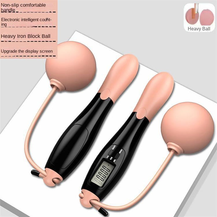 Premium Cordless Electronic Jumping Rope with LCD Screen – Smart Skipping Rope with Calorie & Jump Counter, Digital Timer for