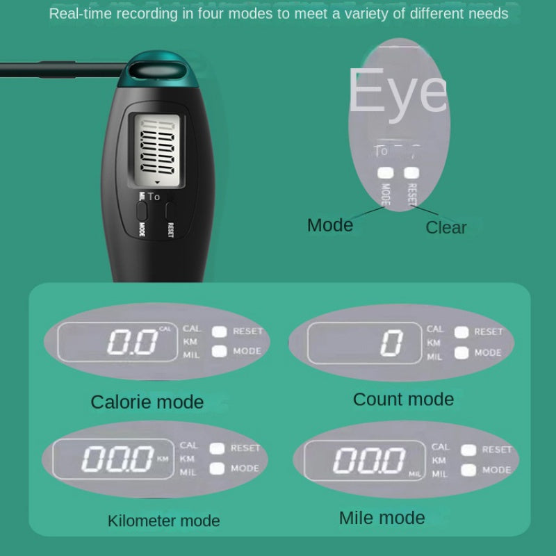 Premium Cordless Electronic Jumping Rope with LCD Screen – Smart Skipping Rope with Calorie & Jump Counter, Digital Timer for