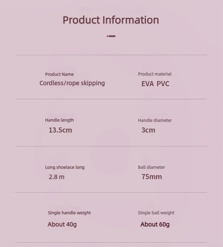 Premium Cordless Jump Rope with Heavy Balls – Rapid Speed Skipping Rope for Home Gym & Fitness Training, Anti-Winding Design, Adjustable Length, Thick Foam Handles, Ideal for Cardio, Bodybuilding & Fat Burning Exercise (Copy)