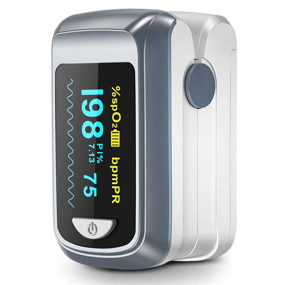 Premium Fingertip Pulse Oximeter – SPO2, Heart Rate, and Perfusion Index Monitor with OLED Display, Fast 8-Second Reading