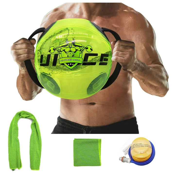 Premium Fitness Aqua Power Bag – Adjustable 15KG Water Weightlifting Bag for Bodybuilding, CrossFit & Strength Training – Heavy Duty PVC Material, Safe & Durable