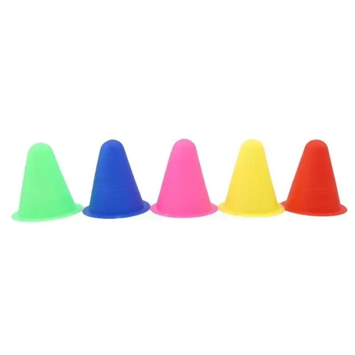 Premium Football Marking Cones – 10 Pcs Slalom Marker Set for Soccer & Roller Skating – Durable PE Material, 7.5cm Diameter, Multiple Colors