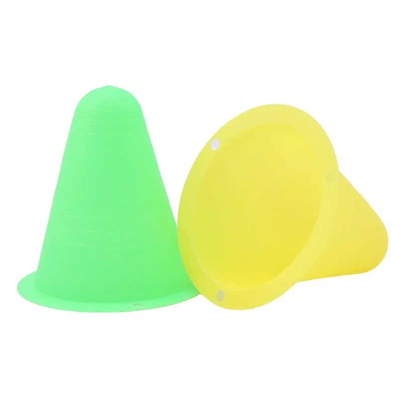 Premium Football Marking Cones – 10 Pcs Slalom Marker Set for Soccer & Roller Skating – Durable PE Material, 7.5cm Diameter, Multiple Colors_
