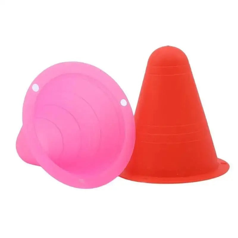 Premium Football Marking Cones – 10 Pcs Slalom Marker Set for Soccer & Roller Skating – Durable PE Material, 7.5cm Diameter, Multiple Colors_