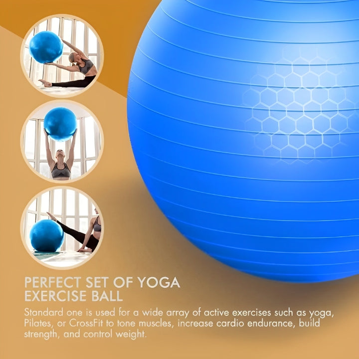 Premium PVC Fitness Yoga Ball for Home Gym & Pilates – Anti-Slip Balance Exercise Ball, Explosion-Proof, Multiple Sizes 