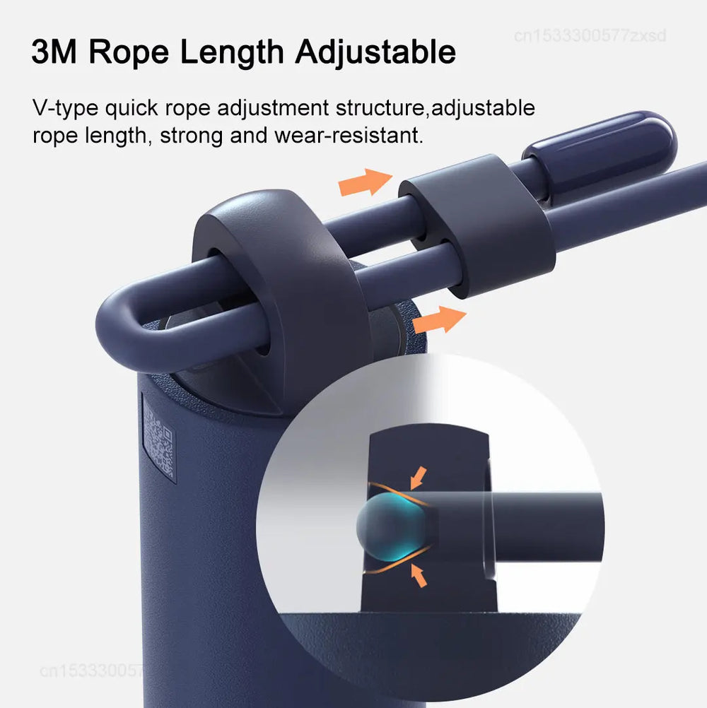 Premium Smart Skipping Jump Rope with Digital Counter & App Control – Calorie Calculator, 3m Rope, Type-C Charging for