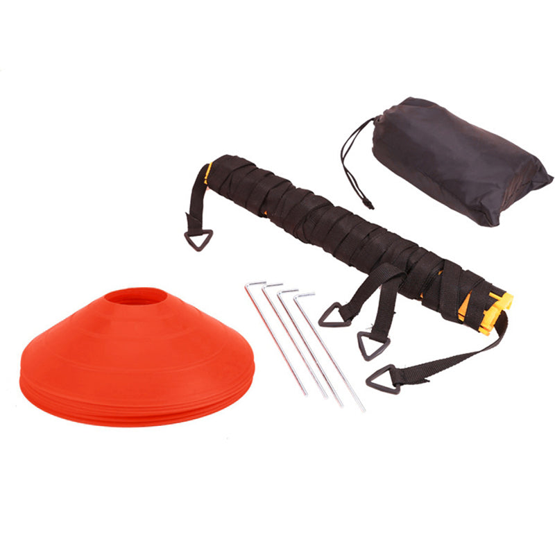 Premium Soccer Speed & Agility Training Set – 19.6ft Agility Ladder, Marking Disks, Training Cones & Parachute for Football