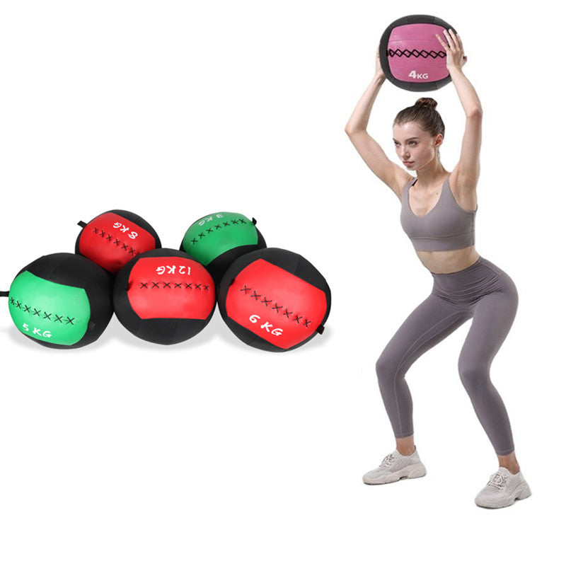Premium Wall Medicine Ball – Adjustable 2-12kg Core Training Ball for CrossFit, Strength & Endurance – Empty, Fillable for 