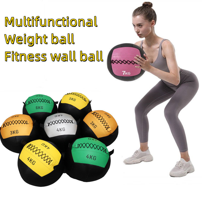 Premium Wall Medicine Ball – Adjustable 2-12kg Core Training Ball for CrossFit, Strength & Endurance – Empty, Fillable for 