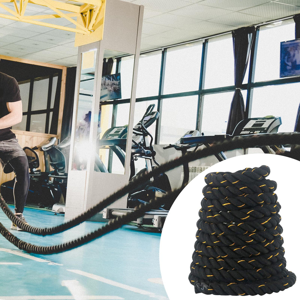 Premium Weighted Jump Rope – 9ft/9.8ft Heavy Skipping Battle Rope for Power & Strength Training – Durable Polyester, Comfort 