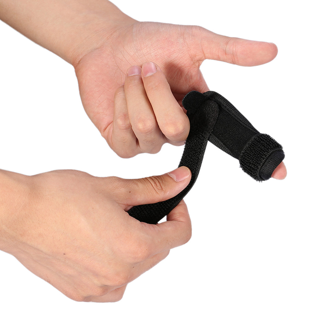 Premium Adjustable Finger Splint for Trigger Finger and Curved Finger Straightening, Support Brace with Hook & Loop Tape for