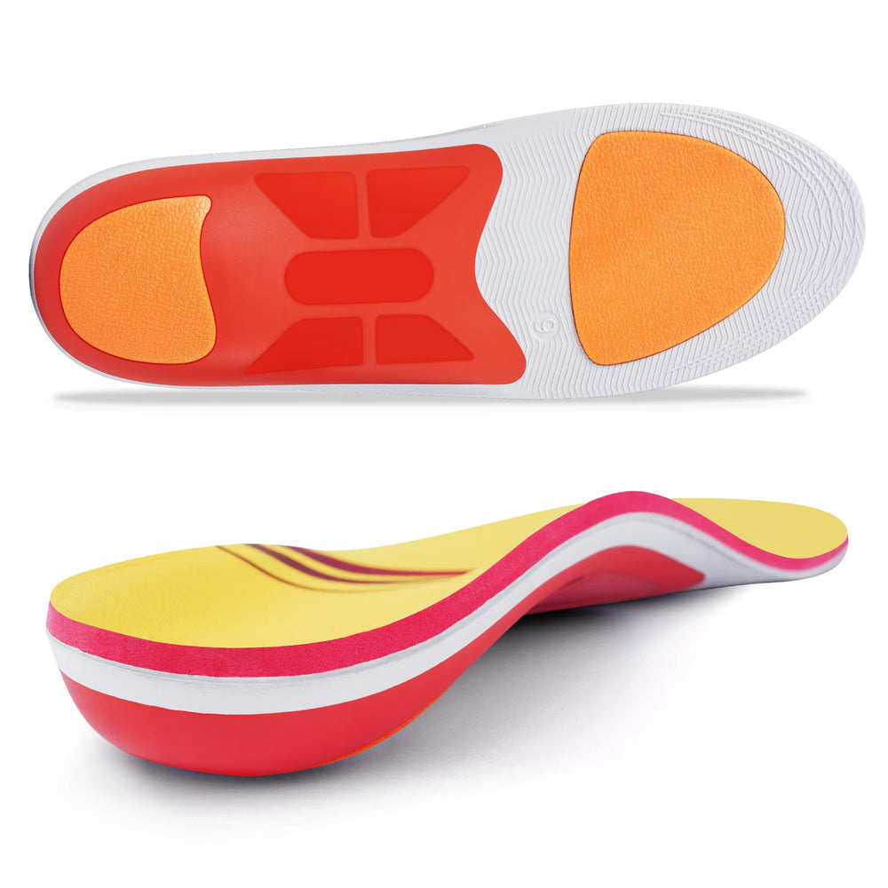 Premium Arch Support Orthotic Insoles – Pain Relief Inserts for Plantar Fasciitis, Flat Feet, and Heel Support, Ideal for Work Boots and Shoes, Anti-Slip, Breathable, Shock-Absorbent, Lightweight Design - StrengthXPhysiotherapy