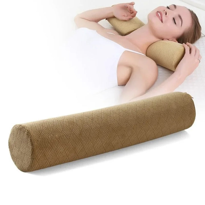 Premium Memory Foam Roll Pillow – Therapeutic Neck, Knee, & Leg Support – Cylinder Bolster for Sleeping, Back & Side Sleepers – Pain Relief, Spinal Alignment, Removable Cooling Cover – Ergonomic & Durable - StrengthXPhysiotherapy