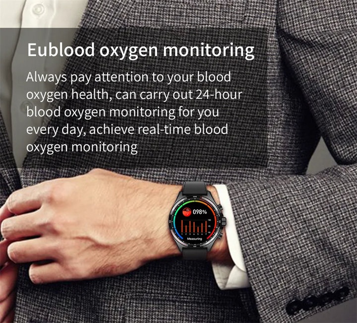 Premium Outdoor Sports GPS Smart Watch for Men – Bluetooth Call, HD AMOLED Screen, Health Monitoring, Compass, IP68 Waterproof, Multi-Sport Mode, Sleep & Blood Oxygen Monitoring, Music Control - StrengthXPhysiotherapy