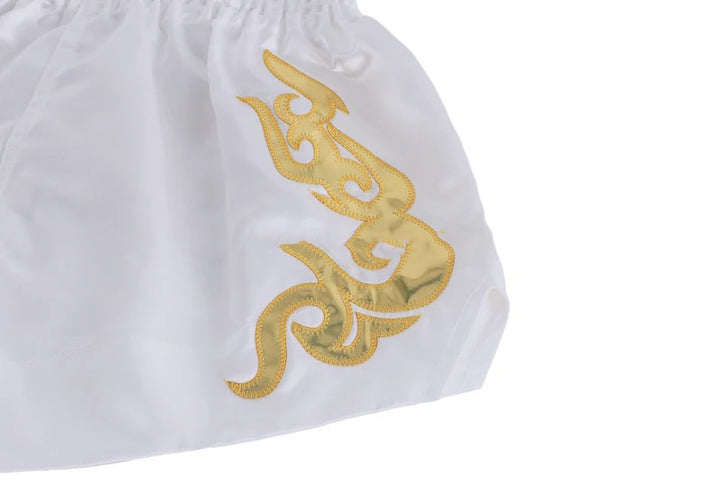 Premium Muay Thai Shorts 2024 – Unisex Boxing & Kickboxing Training Pants with Embroidery, Wide-Leg Design for Men, Women, Kids – Breathable Satin Polyester, Ideal for MMA, Sanda Martial Arts, Gym Workout Gear - StrengthXPhysiotherapy