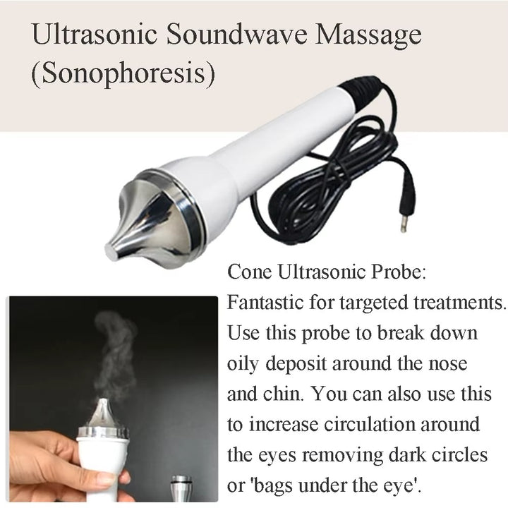Premium Ultrasound Beauty Machine – High Frequency Face and Eye Massager for Skin Care, Facial Lifting, and SPA-Grade Ultrasonic Cleansing Device - StrengthXPhysiotherapy