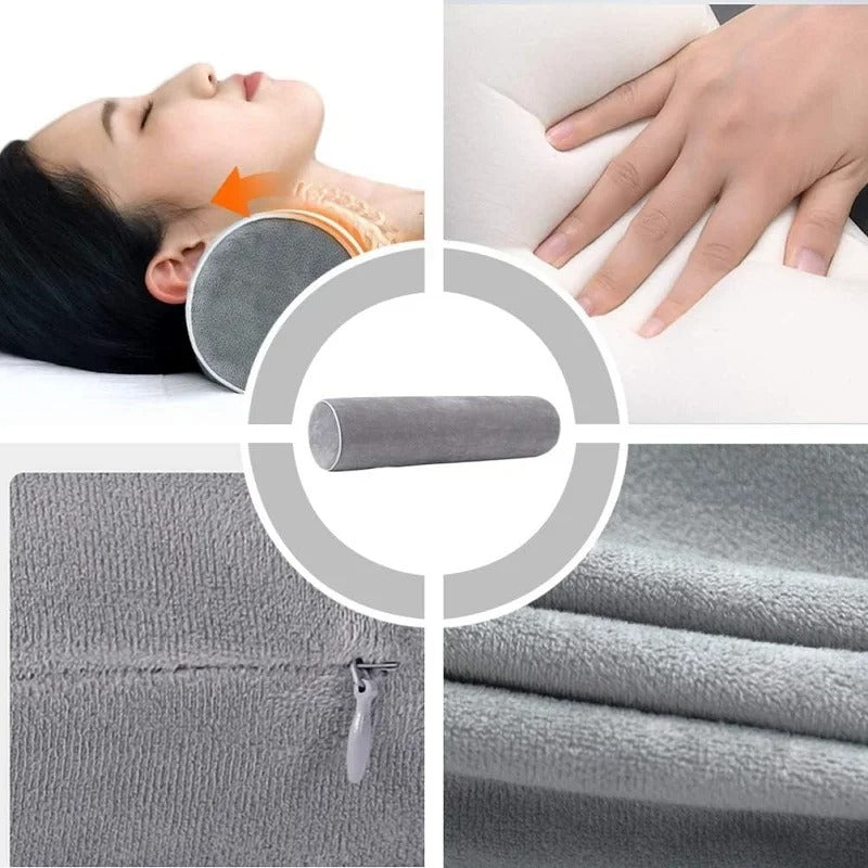 Premium Memory Foam Roll Pillow – Therapeutic Neck, Knee, & Leg Support – Cylinder Bolster for Sleeping, Back & Side Sleepers – Pain Relief, Spinal Alignment, Removable Cooling Cover – Ergonomic & Durable - StrengthXPhysiotherapy