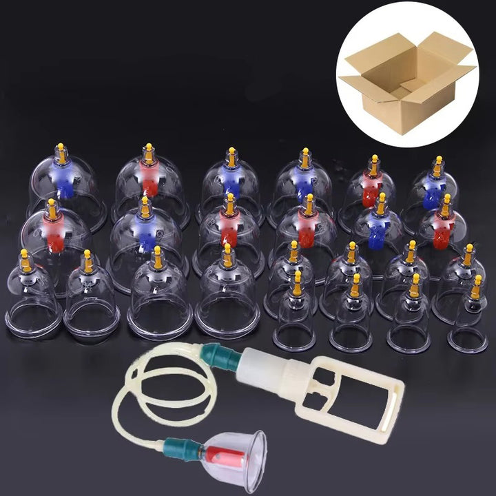 Premium Cupping Therapy Set – Vacuum Suction Cups for Massage, Anti-Cellulite, and Physiotherapy, Relieves Back, Neck, and Leg Pain, Improves Blood Flow, and Encourages Relaxation, Easy-to-Use with Pistol Grip Pump - StrengthXPhysiotherapy