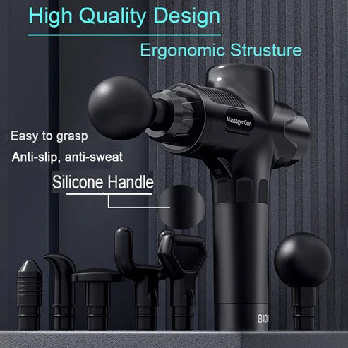 Premium 30-Level Massage Gun – Deep Tissue Muscle Relaxation for Body and Neck, Electric Fitness Equipment with Noise Reduction, Ideal for Men and Women - StrengthXPhysiotherapy