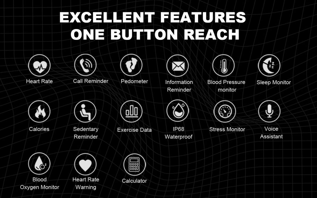 Premium IP68 Waterproof Smartwatch with Bluetooth Calling & 123 Sport Modes - 1.83" HD Display, Heart Rate & Blood Oxygen Monitor, Sleep Tracking, Voice Assistant, Long Battery Life, Compatible with Android & iOS - StrengthXPhysiotherapy