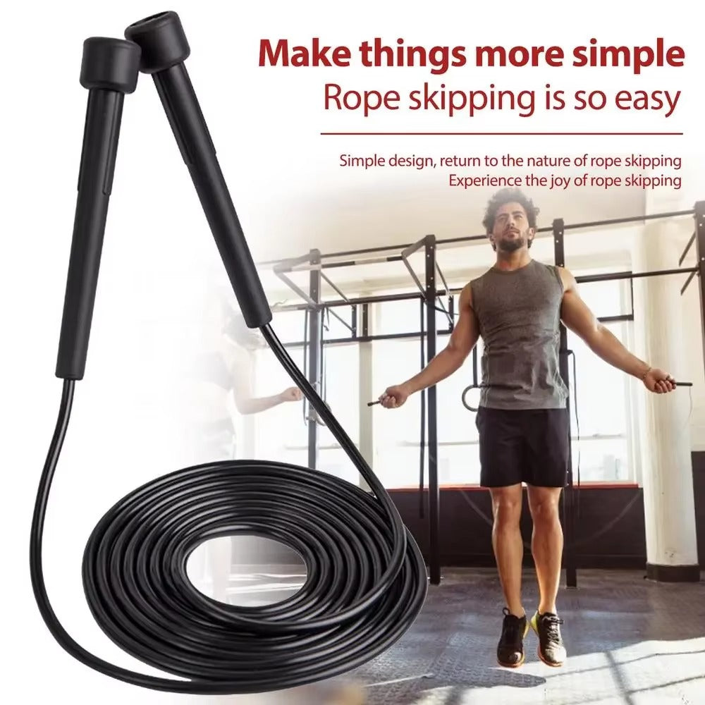 Premium PVC Skipping Rope – Adjustable Length Jump Rope for Fitness Training, Weight Loss, and Cardio Exercise, 2.3m Long, Soft & Lightweight, Durable 4mm Diameter Cable - StrengthXPhysiotherapy