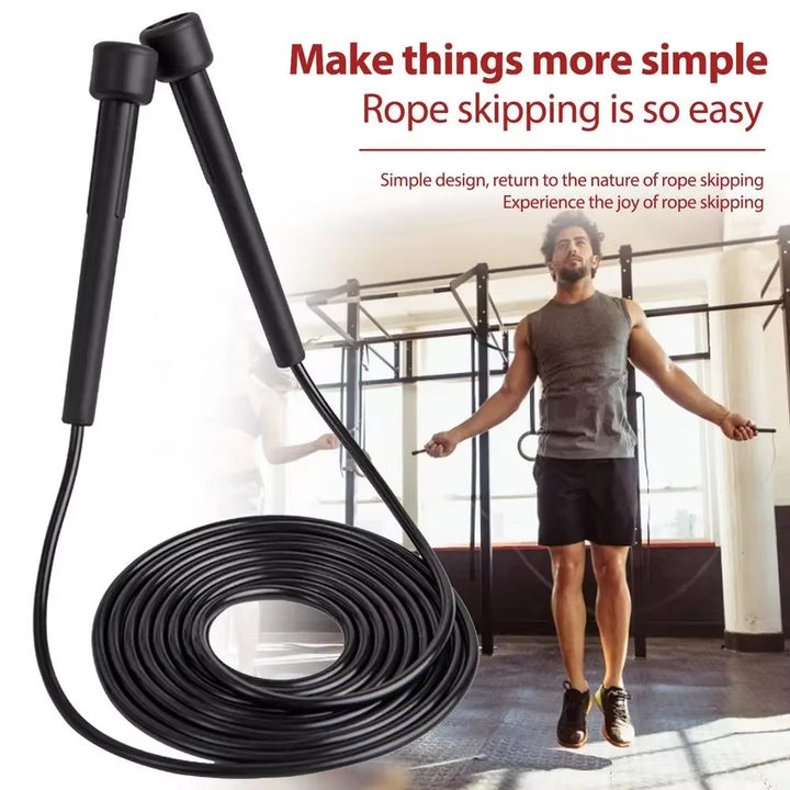 Premium PVC Skipping Rope – Adjustable Length Jump Rope for Fitness Training, Weight Loss, and Cardio Exercise, 2.3m Long, Soft & Lightweight, Durable 4mm Diameter Cable - StrengthXPhysiotherapy
