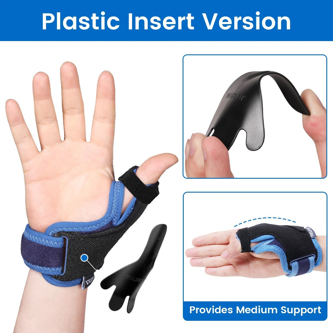 Premium Waterproof Silicone Thumb Brace for Tendonitis, Arthritis & Trigger Finger Pain Relief – Semi-Rigid Splint with Comfortable, Skin-Friendly Thumb Compression Sleeve, Fits Both Hands - StrengthXPhysiotherapy